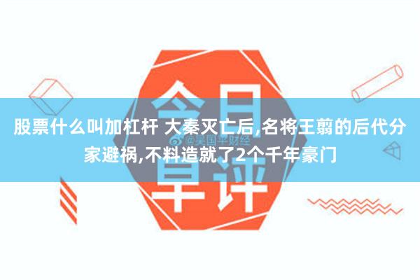 股票什么叫加杠杆 大秦灭亡后,名将王翦的后代分家避祸,不料造就了2个千年豪门