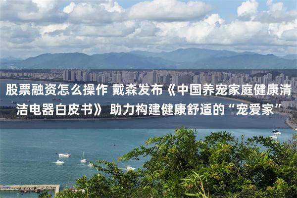 股票融资怎么操作 戴森发布《中国养宠家庭健康清洁电器白皮书》 助力构建健康舒适的“宠爱家”