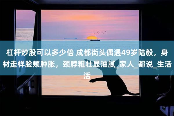 杠杆炒股可以多少倍 成都街头偶遇49岁陆毅，身材走样脸颊肿胀，颈脖粗壮显油腻_家人_都说_生活