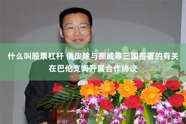 什么叫股票杠杆 俄废除与挪威等三国签署的有关在巴伦支海开展合作协议