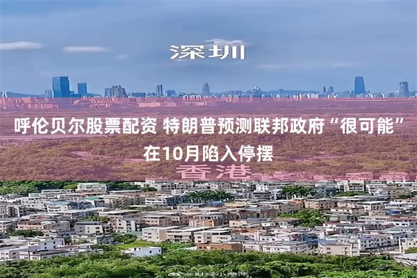 呼伦贝尔股票配资 特朗普预测联邦政府“很可能”在10月陷入停摆