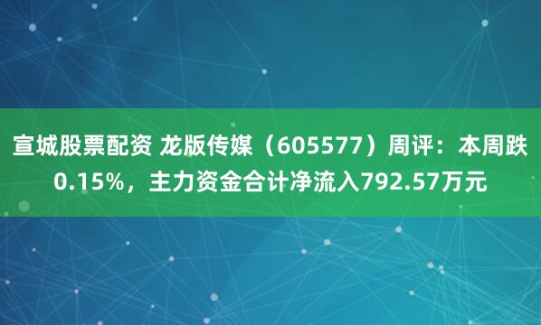 宣城股票配资 龙版传媒（605577）周评：本周跌0.15%，主力资金合计净流入792.57万元