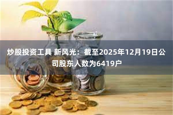 炒股投资工具 新风光：截至2025年12月19日公司股东人数为6419户