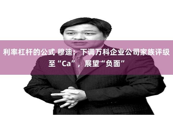 利率杠杆的公式 穆迪:下调万科企业公司家族评级至“Ca”,展望“负面”